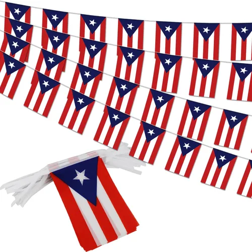 Vista 8 de Bandera de cuerda de calidad premium de 95 pies con 100 países - Banderines internacionales vibrantes perfectos para decoraciones de fiesta, bares