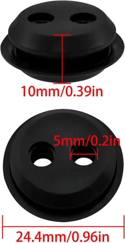 Vista 3 de Lovelysp - Ojales de goma para depósito de combustible de 7/8 pulgadas (0.906 in) con agujeros dobles para Toro Homelite Shindaiwa MTD Trimmer Weed