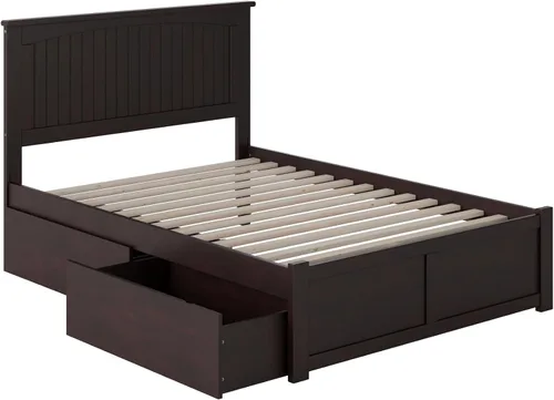 Vista 5 de Atlantic Furniture Nantucket - Cama de plataforma con 2 cajones de cama urbana Espresso