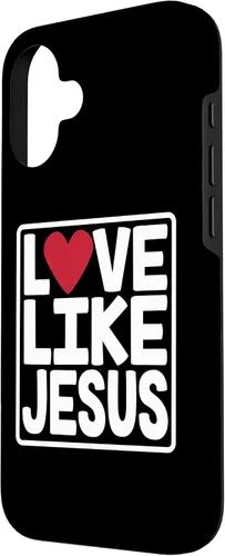Vista 2 de iPhone 16 Love Like Jesus Valentines Day Heart Case