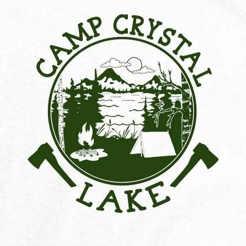 Vista 3 de Pop Threads Camp Crystal Lake Counselor - Camiseta gráfica divertida de la película de terror de los años 80