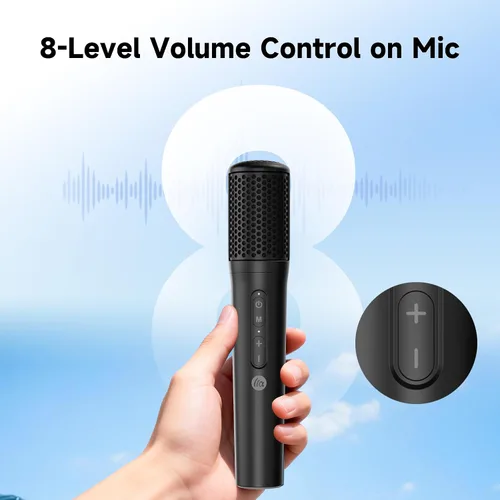 Vista 6 de TAZATA Sistema de micrófonos inalámbricos, micrófono de mano dual con receptor recargable, para karaoke, discurso, boda, iglesia, sistema de PA