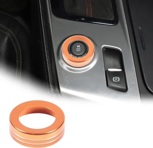 Vista 8 de Cubierta de aleación para botón de consola central para interior de automóvil, compatible con Chevrolet Corvette C7 2014-2019 para modo de Negro