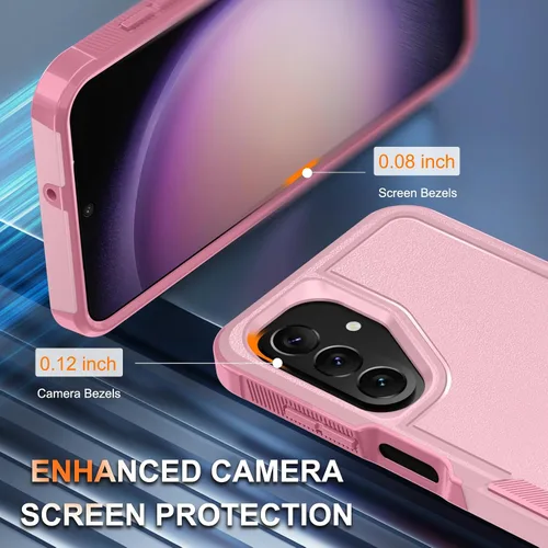 Vista 7 de Funda para Samsung Galaxy A26, de cuerpo completo, resistente de servicio pesado, a prueba de golpes, funda protectora para teléfono con correa