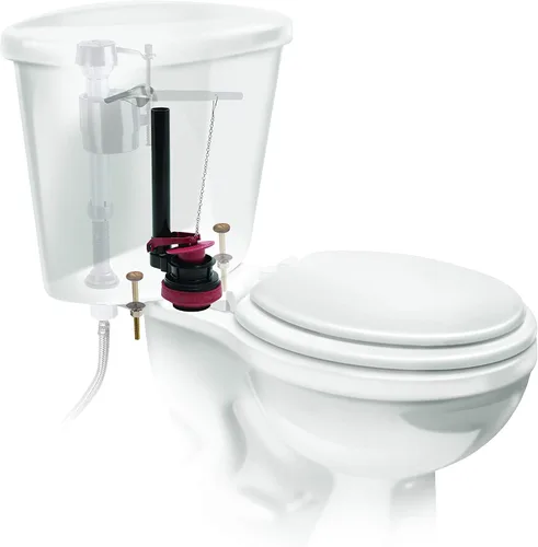 Vista 3 de Fluidmaster 507AKP7 PerforMAX Kit de reparación universal de alto rendimiento de válvula de descarga de inodoro de 2 pulgadas con junta y pernos