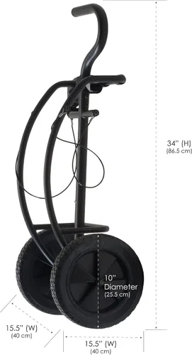 Vista 6 de EARTHLITE Carrito para Mesa de Masaje Traveler - Plataforma Resistente con Ruedas de Goma Grandes y Mango Telescópico / Se Adapta a la Mayoría
