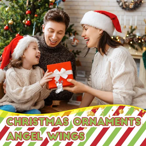 Vista 7 de Zhengmy 8 Piezas Adornos de Navidad 2025 Adorno de Árbol de Navidad de Peltre Sólido Gnomos de Metal Santa Ángel Muñeco de Nieve Manualidades