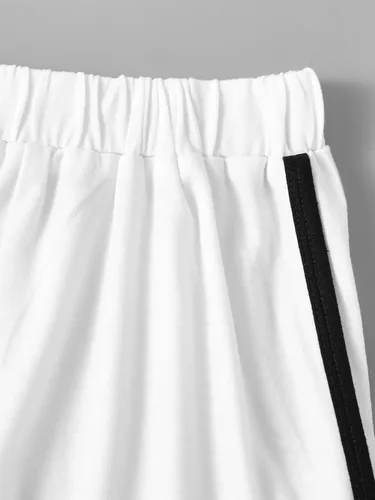 Vista 3 de SHENHE Pantalones cortos de delfín elásticos de cintura alta para niña de 3 piezas