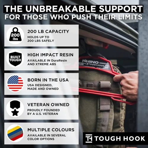 Vista 9 de Rhino Tough Hook - Perchas resistentes: chaleco con peso y armadura