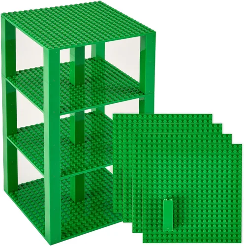 Vista 10 de Strictly Briks - Torre de juguete de 6 x 6 pulgadas - 132 piezas (placas base y ladrillos)