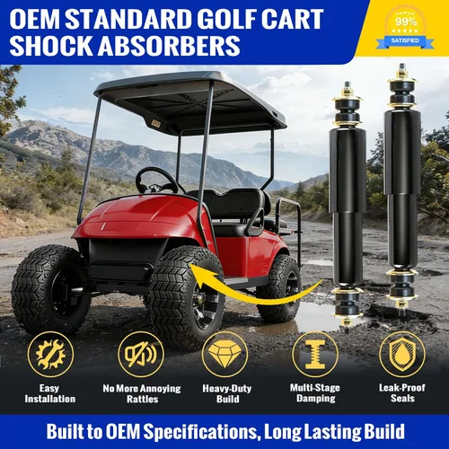 Vista 2 de Roykaw Amortiguadores delanteros y traseros para carrito de golf, aptos para modelos EZGO TXT 1994 en adelante a gas o eléctricos, OEM # 76418-G01