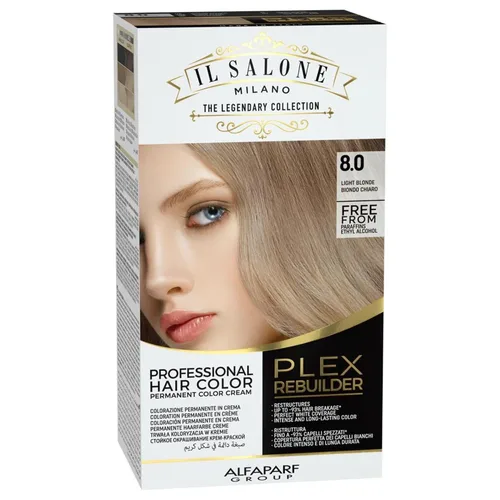 Vista 13 de Il Salone Milano Plex Rebuilder - Crema de color permanente para el cabello, kit de tinte para el cabello negro puro 1.0, salón profesional, calidad