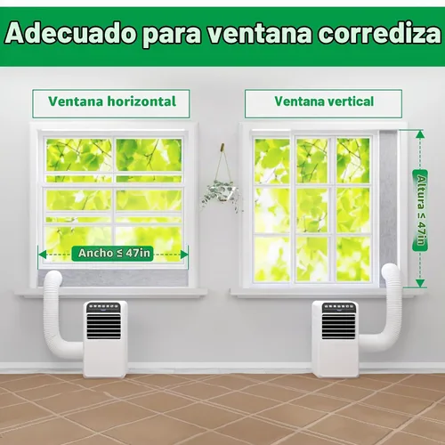 Vista 8 de Forestchill - Kit de ventilación de aire acondicionado portátil con paneles de espuma aislante, 3 paneles de sellado de ventilación de CA ajustables