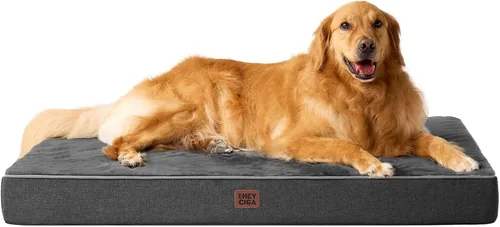Vista 19 de EHEYCIGA Cama ortopédica impermeable para perros de 35 x 23 pulgadas, cama de espuma viscoelástica para perros de tamaño grande, alfombrilla lavable