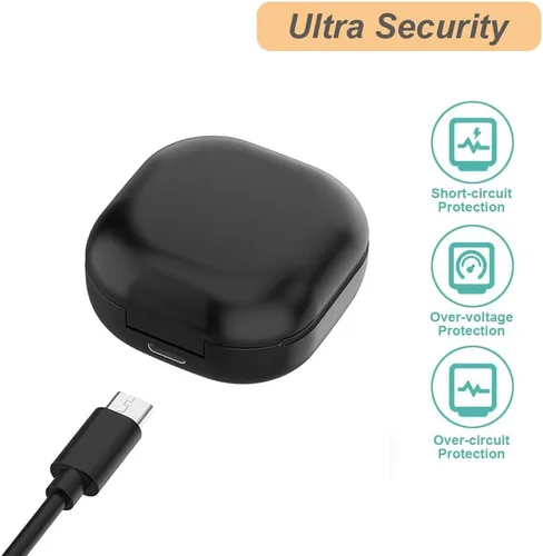 Vista 6 de Funda de carga para Samsung Galaxy Buds Pro (SM-R190), caja de estación de carga de repuesto con cable USB tipo C para auriculares Galaxy Buds Pro