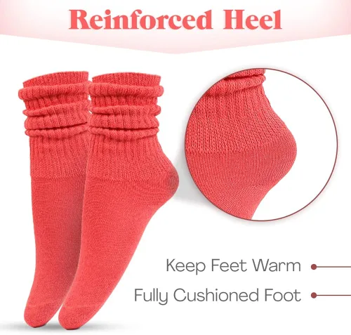 Vista 2 de HOT FEET Calcetines holgados para niñas 6 pares para niñas pequeñas divertidos y coloridos calcetines altos hasta la rodilla perfectos para cultivar
