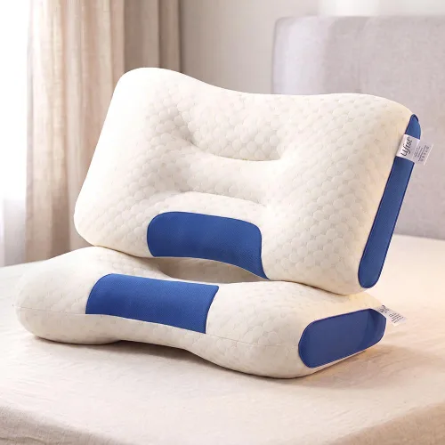 Vista 11 de Almohada cervical para el cuello para aliviar el dolor, soporte para el Morado