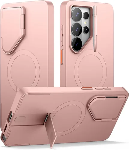Vista 29 de SURITCH Funda para teléfono Samsung Galaxy S26 Plus, cubierta protectora magnética con cubierta de cámara y soporte de metal ajustable para Galaxy