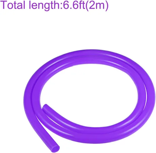 Vista 4 de DMiotech 3/8 "(9mm) ID 1/2 "(12mm) OD 6.6 pies tubo de silicona industrial púrpura tubo de silicona para bomba de aire de agua