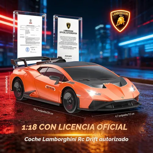 Vista 9 de Lamborghini - Coche de juguete Lambo a escala 1:18 para niños