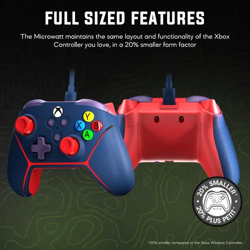 Vista 5 de Surge Livewire Microwatt Controller (Blue), Junior Wired Controller for Xbox Series XS, Xbox One, & Windows 1011