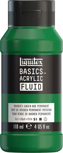 Vista 19 de Liquitex BASICS - Pintura acrílica fluida, botella de 4 onzas, tono permanente carmesí lizarina Super Versatile, Fine Art Pigments; Fluid