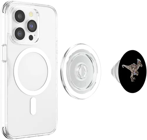 Vista 4 de Velociraptor Raptor Dinosaur PopSockets MagSafe PopGrip for iPhone