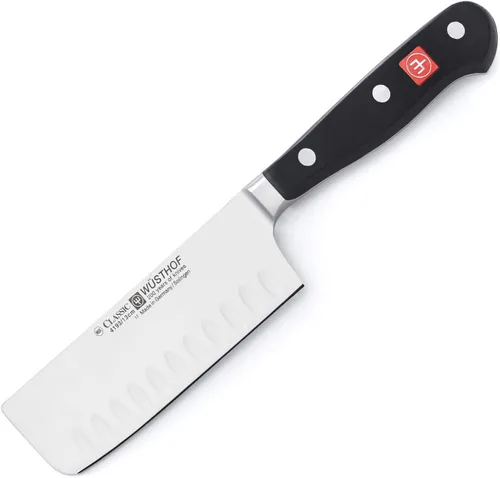 Vista 8 de WÜSTHOF Cuchillo Nakiri clásico de 7 pulgadas, negro