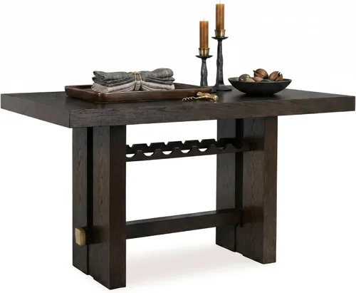 Vista 12 de Signature Design por Ashley Burkhaus - Mesa extensible rectangular para comedor, con hoja central removible, capacidad para hasta 8 personas