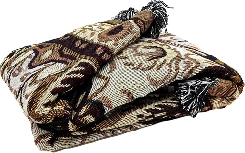 Vista 4 de DaDa Bedding Manta tejida para tapiz, flecos de damasco persa, 50 x 60