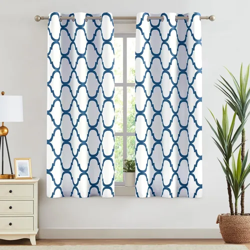 Vista 85 de Melodieux - Cortinas de bolsillo de moda marroquí para cocina, cafetería o baño, pequeñas ventanas