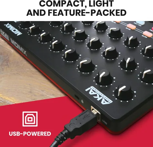 Vista 5 de Akai Professional MIDImix - Controlador MIDI USB y mezclador con atenuadores asignables y atenuador maestro, 24 perillas y 16 botones, mapeo 1 a 1