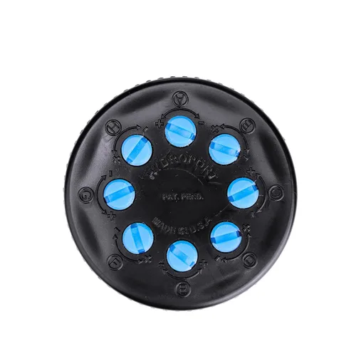 Vista 4 de Raindrip 13800UB, burbujeador ajustable de ocho salidas Hydro-Port, emisores de riego por goteo para sistemas de jardinería de riego por goteo
