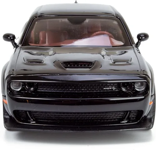 Vista 7 de All Star Toys 2018 Challenger SRT Hellcat Widebody Negro con interior rojo 1/24 Modelo de Diecast Motormax 79350 Edición Exclusiva