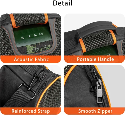 Vista 7 de Funda de transporte compatible con altavoz Bluetooth portátil JBL Boombox 4