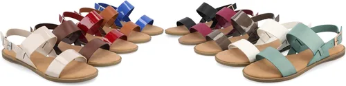 Vista 5 de Journee Collection Sandalias planas LaVine con múltiples correas para mujer, Blanco