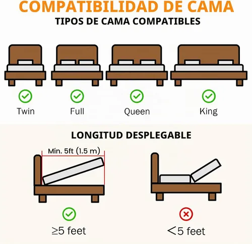 Vista 4 de BEAMNOVA Mecanismo de elevación de cama de 4.6 pies, capacidad de carga de 286-353 libras, juego de resortes de gas de elevación, resistente