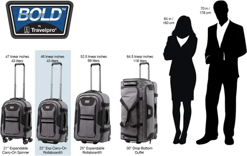 Vista 6 de Travelpro Equipaje vertical expandible unisex para adultos, Oliva negro, Bold Softside - Maleta vertical extensible Rollaboard