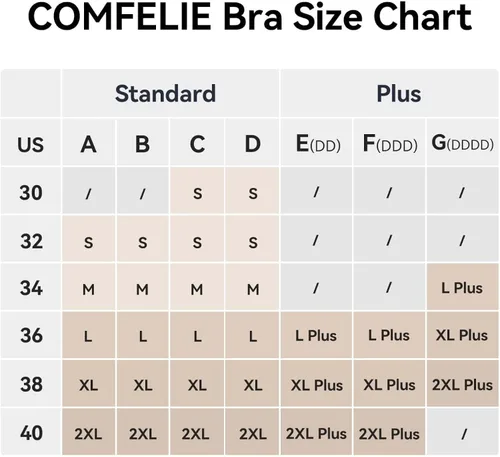 Vista 6 de COMFELIE Seamless Bra Wireless Bra for Women no Underwire, Plus Size Comfort Bra Deep-V Meshed Neck Invisible Bralette