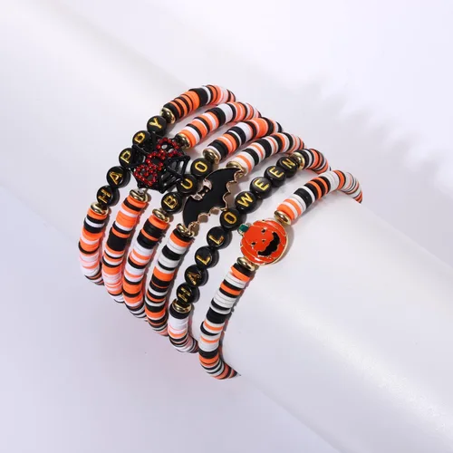 Vista 85 de Surfer Heishi - Pulseras apilables para mujer, apilables, de vinilo arcoíris, disco de arcilla, pulseras elásticas para la amistad, joyería bohemia