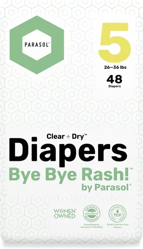 Vista 12 de Parasol Pantalones de pañales desechables sin cloro, talla 4 (2T-3T), 48 unidades, estilo de meter con protección RashShield y envoltura cómoda