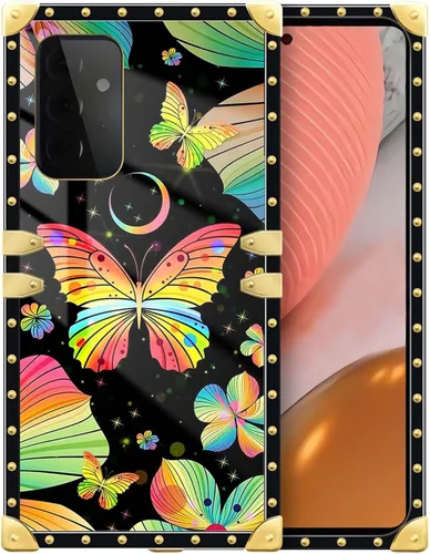 Vista 178 de Funda compatible con Samsung Galaxy A03S 4G, TPU suave de lujo y parte trasera de policarbonato duro para niñas y mujeres, funda protectora a prueba