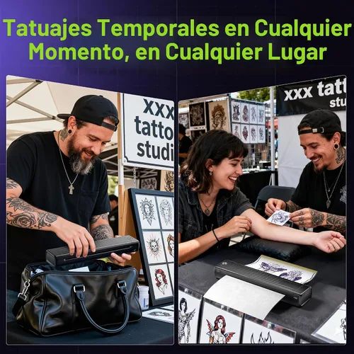 Vista 6 de Itari Kit de impresora de plantillas de tatuaje con papel de transferencia Negro