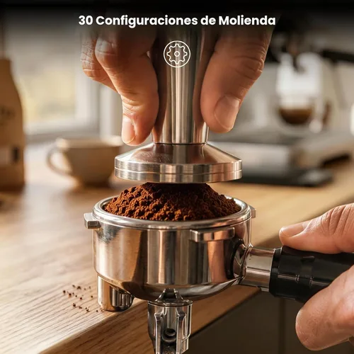 Vista 5 de COWSAR Máquina de café expreso de doble caldera con molinillo, máquina automática de espresso de 20 bares, varita de vapor espumador de leche
