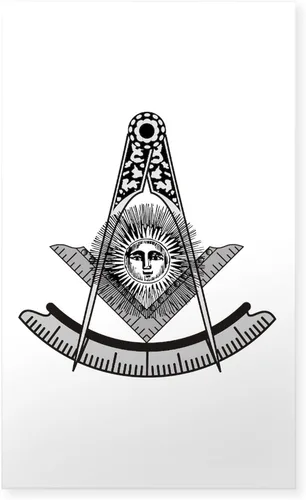 Vista 6 de CafePress Pegatina rectangular para parachoques de Freemason Past Master