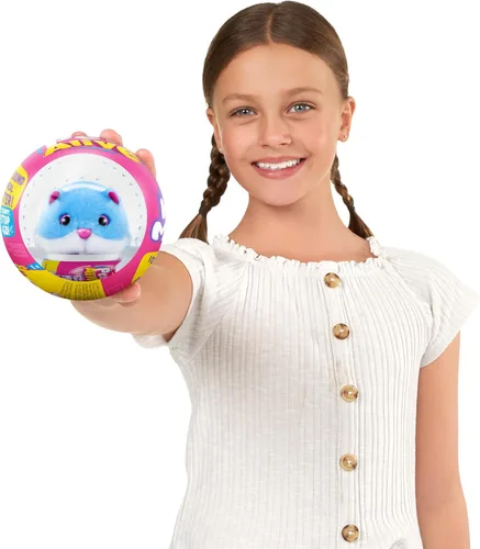 Vista 5 de Pets Alive Hamstermania (azul) por ZURU Hamster, mascota electrónica, más de 20 sonidos interactivos, juguete de pelota de hámster para niñas y niños