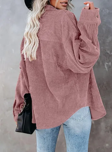 Vista 181 de ZOLUCKY Chaqueta de manga larga con botones para mujer, talla grande, blusas