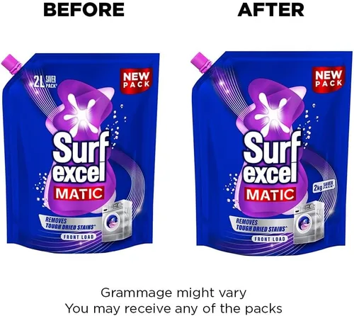 Vista 2 de Surf Excel Bolsa de detergente líquido Matic de carga frontal - 2 L