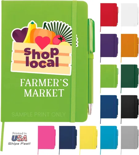 Vista 5 de Cuaderno Diario Personalizado – Cuaderno Personalizado de 5" x 7" (5 x 7 pulgadas) con Nombre, Texto o Logotipo – Diario Personalizado de 100