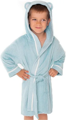 Vista 12 de Bata de baño premium suave para niños pequeños - Bata de bambú de rayón para niños con capucha - Bata para niños y niñas Beige